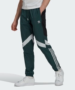 アディダス Rekive トラックパンツ（ジャージ） 緑 黒 S　/アディダスオリジナルス adidas Originals ナイロンパンツ ミネラルグリーン