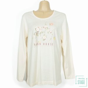 ピンクハウス★花柄プリントTシャツ レターパック可 オフホワイト系 z10254