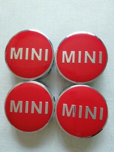 MINI ミニクーパー ホイールセンターキャップ　F系　56mm　４個　チリレッド