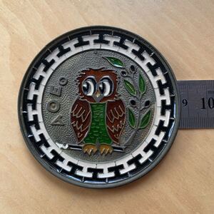 AOE Vintage Owl Brass plate フクロウ　壁掛けプレート　カナダバンクーバー