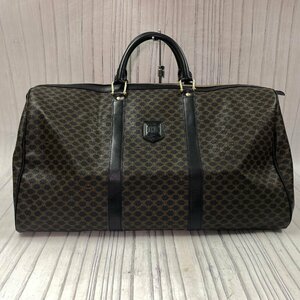 m002 G1(100) CELINE セリーヌ ハンドバッグ ミニボストンバッグ マカダム柄 南京錠 鍵付 1円～