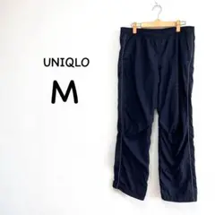 542◆UNIQLO ユニクロ トレーニングズボン 裏起毛 あったか M 紺