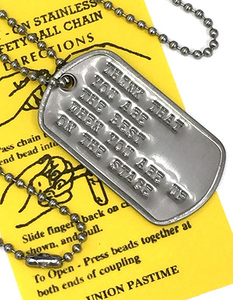 DP-053 名言格言 DOGTAG ステージに上がった時は自分が一番上手いと思え ドッグタグ USA 新品