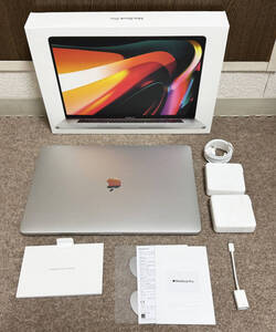 MacBook Pro 16 2019 2.3GHz 8コアi9 16GB 1TB SSD Radeon Pro 5500M 4GB スペースグレイ 追加ACアダプタと純正USB変換アダプタ付 送料無料