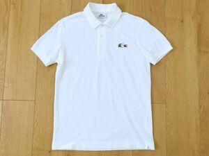 【良品】LACOSTE★鹿の子ポロシャツ★白★3