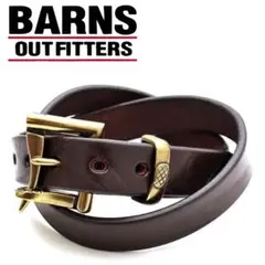 【美品】BARNS OUTFITTERS 栃木レザー製ファイヤーマンベルト 濃茶