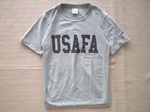 即決 USAFA 染み込み Mサイズ Champion REVERSE WEAVE ヘビーウェイト Tシャツ グレー 米空軍学校