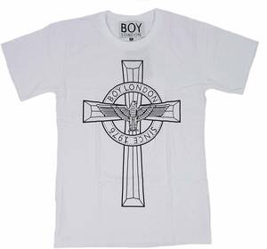 BOY LONDON ボーイロンドン クロスデザイン 半袖 Tシャツ（ホワイト）XL [並行輸入品]