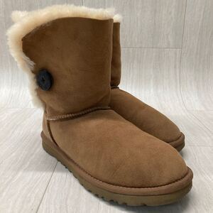 DFK3 UGG australia アグ オーストラリア ベイリーボタン ムートンブーツ ショートブーツ カジュアルブーツ ブラウン レディース 25cm