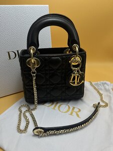 ■【美品】 クリスチャン・ディオール Christian Dior ショルダーバッグ ハンドバッグ レディーススタイル ブラック