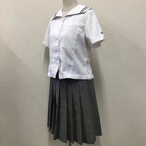 O415 (中古) 栃木県 茂木高校 セーラー服 上下セット /L/W73/丈58/セーラー/スカート/GREEN MATE/夏服/高校/中学校/制服/学生服/女子学生