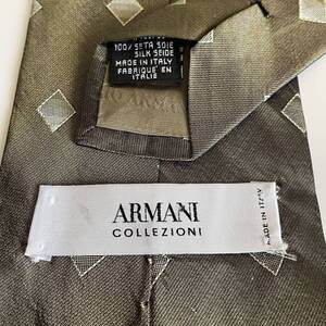 ARMANI COLLEZIONI（アルマーニコレツォーニ） 茶四角ドットネクタイ