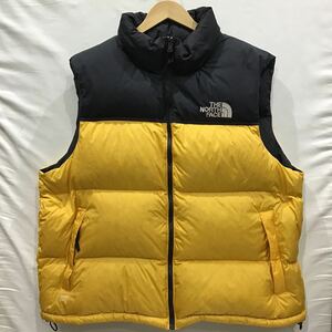 【THE NORTH FACE】 ダウンベスト ノースフェイス XXL 黄 イエロー ナイロン nf0a3jqq ts202401