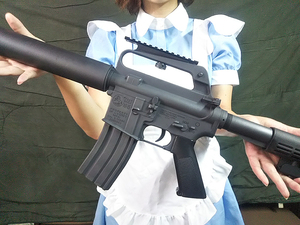 【M16②ストック改】マルイ　エアコキ　強化カスタムエアガン　金属塗装　初速87ms　GTF町田製作