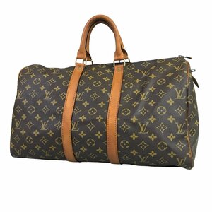 【1円～】 ルイヴィトン LOUIS VUITTON バッグ ハンドバッグ ボストンバッグ キーポル45 M41428 モノグラム レザー ブラウン 中古