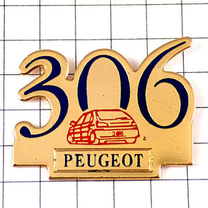 ピンバッジ・プジョー３０６小型車 PEUGEOT FRANCE◆フランス限定ピンズ◆レアなヴィンテージものピンバッチ