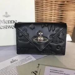 ヴィヴィアン ミニ三つ折り財布 Vivienne Westwood BLACK