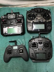 【CV0372】Futaba フタバ T10J 2.4GHz T-FHSS AIR,FLYSKY FS-16X,JUMPER T12….4台まとめてジャンク