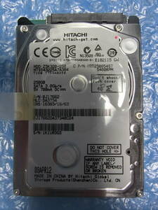 【中古】 HITACHI HTS543225A7A384 250GB/8MB 6318時間使用 管理番号:C168