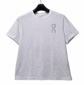  美品 ON GRAPHIC-T オン グラフィック Tシャツ 白 XS オーガニックコットン ランニング トレーニング レディース ロゴ