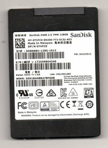 SATA ★ SanDisk　SSD HDD　128GB ★ MODEL：SD8SB8U-128G-1012 ★ 健康状態：正常 ★