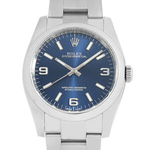 ロレックス オイスターパーペチュアル 116000 ブルー 369ホワイトバー ランダム番 中古 メンズ 腕時計