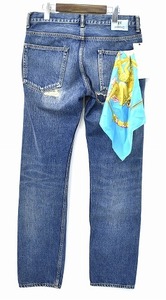 HABANOS ハバノス USED SCARF REPARE DENIM PANTS スカーフつきユーズド リペア加工デニムパンツ セルビッチ 赤耳 M HBNS JEANSジーンズ