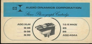 ADC 70年代頃のカートリッジカタログ 管5809