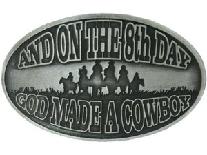 ウエスタンベルトバックル God Made a Cowboy メンズ 男性　メール便可