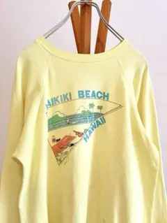 80s USA製 hanes waikiki スウェット surf 古着