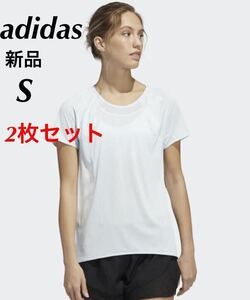 処分価格　2枚セット　新品 定価5489円　Sサイズ adidas アディダス　adizero HEAT.RDY レディース　半袖Tシャツ　スポーツウエア