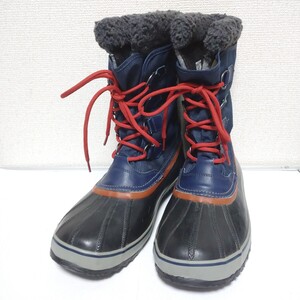 SOREL ソレル US10 28cm スノーブーツ ナイロン ラバー WATERPROOF NM1440-464 ネイビー