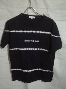 メンズ pk720 THE SHOP TK ザ ショップ ティーケー 抜染ボーダー 半袖Tシャツ L ブラック 黒