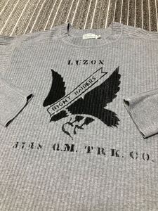 日本製 ウエアハウス Lot 5908 ダックディガー 4本針 フライス ナイトライダー 40 杢グレー ロング Tシャツ アメリカ ビンテージ スタイル