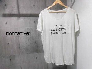 NONNATIVE ノンネイティブ/SUB CITY DWELLER ポケットTシャツ 3/メンズ/半袖Tee/ホワイト 白