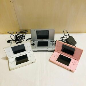 ht5066【60】//ニンテンドーDSまとめて　Nintendo　任天堂　DS　DSライト2台　Lite　シルバー　ホワイト　ピンク　本体　充電器付　通電OK