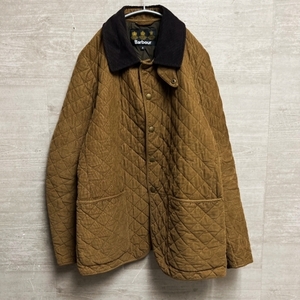 barbour バブアー コーデュロイキルティングジャケット sizeM ブラウン系（画像参照）【中目黒B2】