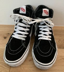 美品 良品 VANS バンズ ヴァンズ 27cm 9インチ ブラック ホワイト 白 黒