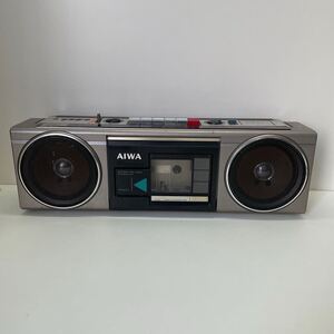 【中古品】 AIWA ラジカセ CS-J21 FM AM 昭和 レトロ 