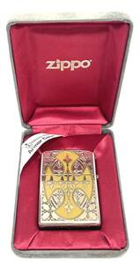 【B】【12232】☆★ZIPPO　ジッポ―　アーマージッポ　クロスデザイン　深彫　armor HeavyWall　Armor Case 　ケース付き　現状品★☆