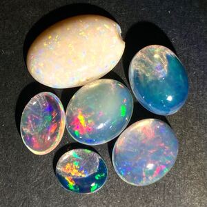 売切!!1円〜!!遊色効果!!◆天然オパール・ウォーターオパールおまとめ16.958ct◆j 約3.39g 裸石 宝石 water opal DG5/EA1●DG0/EA0 w5す54