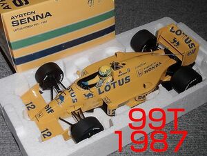 送料込み 新箱 1/18 キャメル ロータス ルノー 99T ターボ セナ 1987 RENAULT CAMEL セナコレ LOTUS