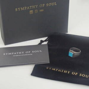 1円スタート激レア SYMPATHY OF SOUL シンパシー オブ ソウル ブルー シルバー 純銀製 アクセサリー リング 指輪 32331 11-2