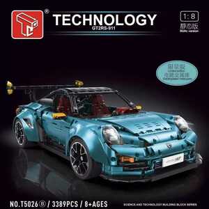 最安値[新作] LEGO互換 テクニック ポルシェ 911GT2タイプ ブルー 3389ピース