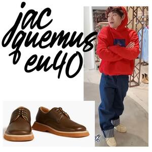 【定価8.3万】JACQUEMUS スクエア レザー シューズ EU40