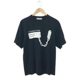 良好◆UNDERCOVER アンダーカバー 半袖カットソー サイズ:2◆ ブラック メンズ チェーンプリント UC1B3805 ロゴ トップス Tシャツ