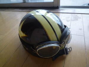 ジャンク CLIMAX ヘルメット 半ヘル ゴーグル付き 半キャップ 半帽