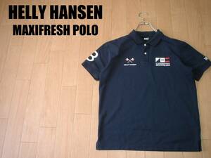 HELLY HANSENマキシフレッシュポロシャツL紺ネイビー正規HH31316ヘリーハンセンMAXIFRESH POLO SCANDINAVIAN ARCHIPELAGO