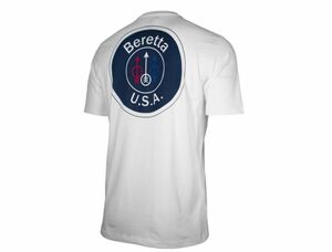 新品国内在庫 (L)Beretta US Logo T Shirt ベレッタ射撃ベストなどに(White)