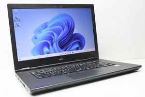 1円スタート ノートパソコン Windows11 NEC VersaPro VKL21A 大画面 15.6インチ 第8世代 Core i3 SSD256GB メモリ4GB DVDドライブ